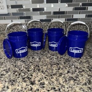 🪣 Lowe's  Mini Bucket 4-pack Set! 0.42-Quart BPA-Free Polypropylene, With Lid